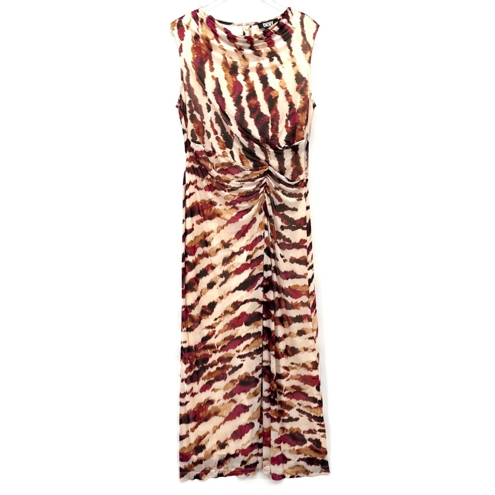 DKNY Multi-Color Printed Midi Dress